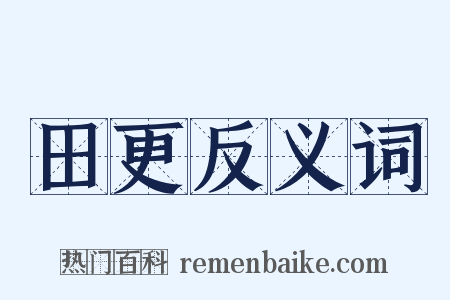 田更反义词是什么意思的图片
